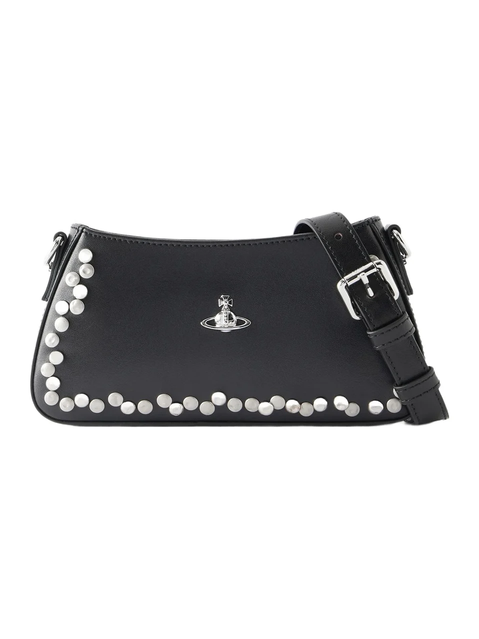 Tasha Logo-embellished Studded Leather Shoulder Bag