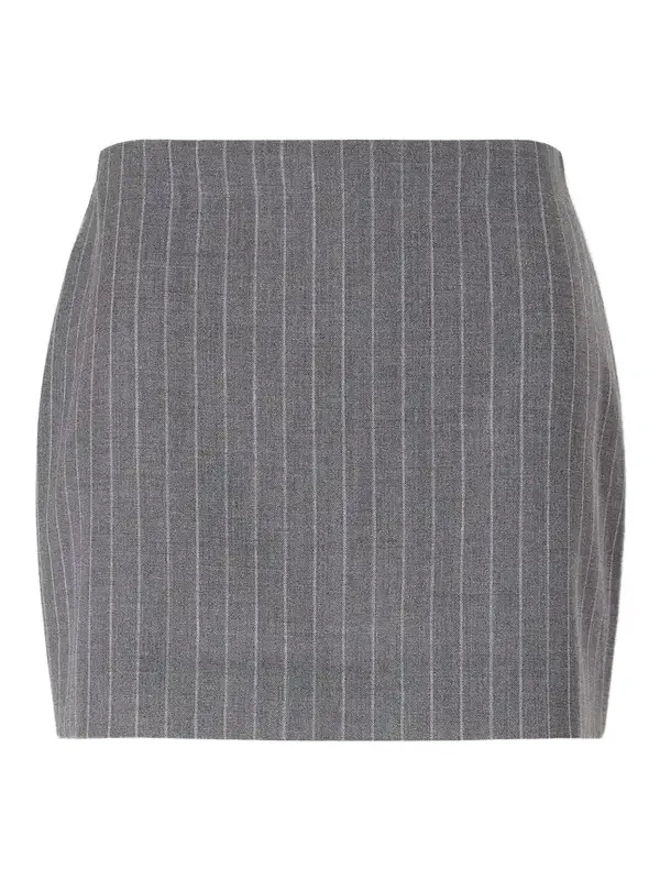 Striped Wool Mini Skirt