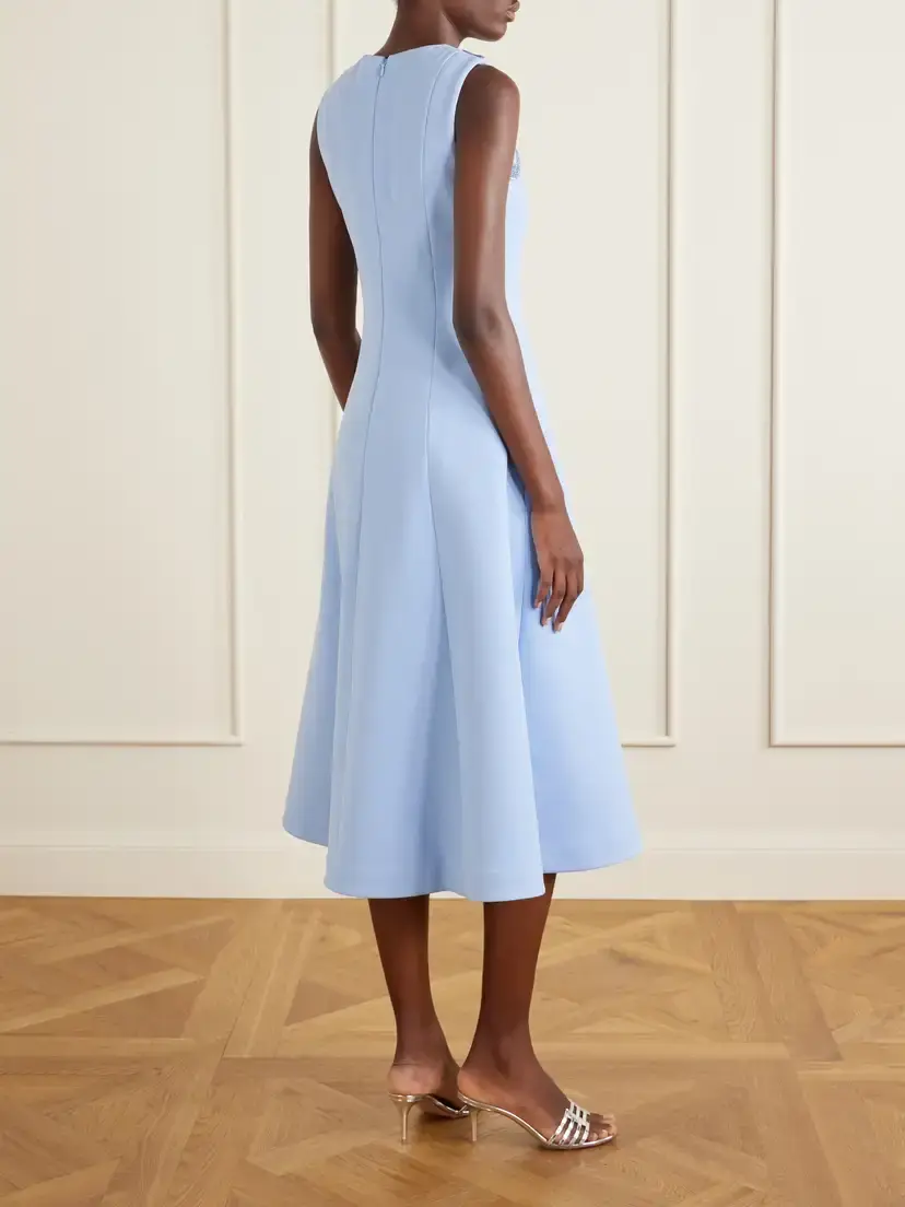 Rebecca Vallance Aylin Embellished Cady Midi Dress | Thumbnail 3