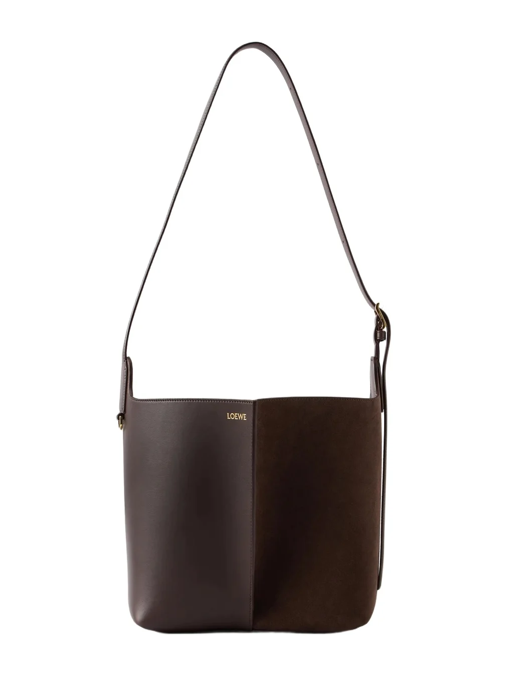 Bilbao Suede And Leather Tote - Brown Bilbao Suede And Leather Tote - Brown