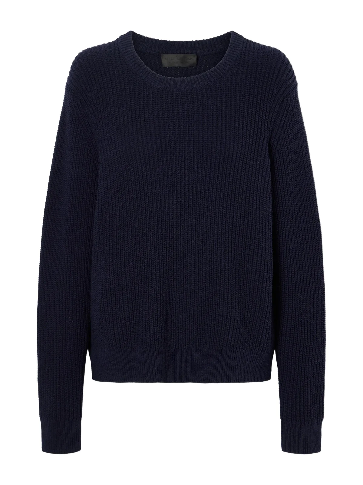 Nili Lotan Tarik Cotton And Silk-blend Sweatshirt - Blue