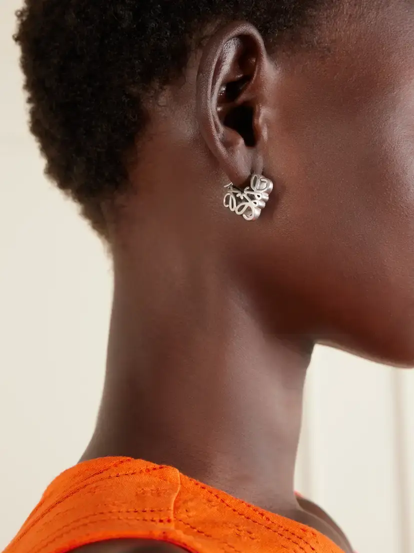 Loewe Anagram Bombé Sterling Silver Earrings | Thumbnail 2