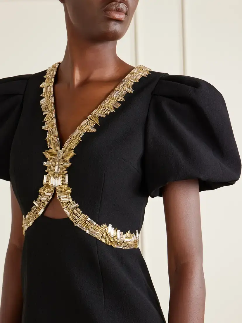 Rebecca Vallance Alexandrite Embellished Cady Midi Dress | Thumbnail 4 Rebecca Vallance Alexandrite Embellished Cady Midi Dress | Thumbnail 4