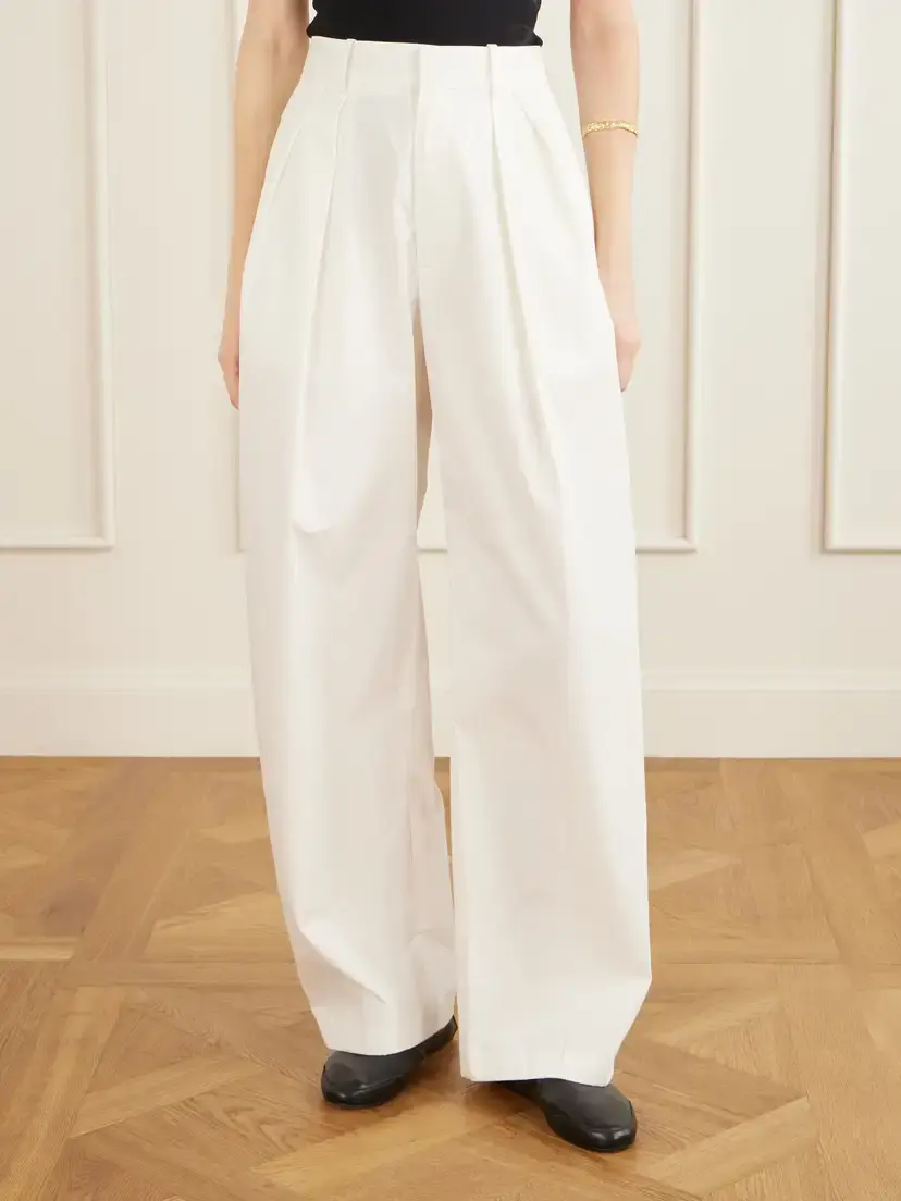 Kallmeyer Joel Pleated Cotton-poplin Wide-leg Pants | Thumbnail 3 Kallmeyer Joel Pleated Cotton-poplin Wide-leg Pants | Thumbnail 3