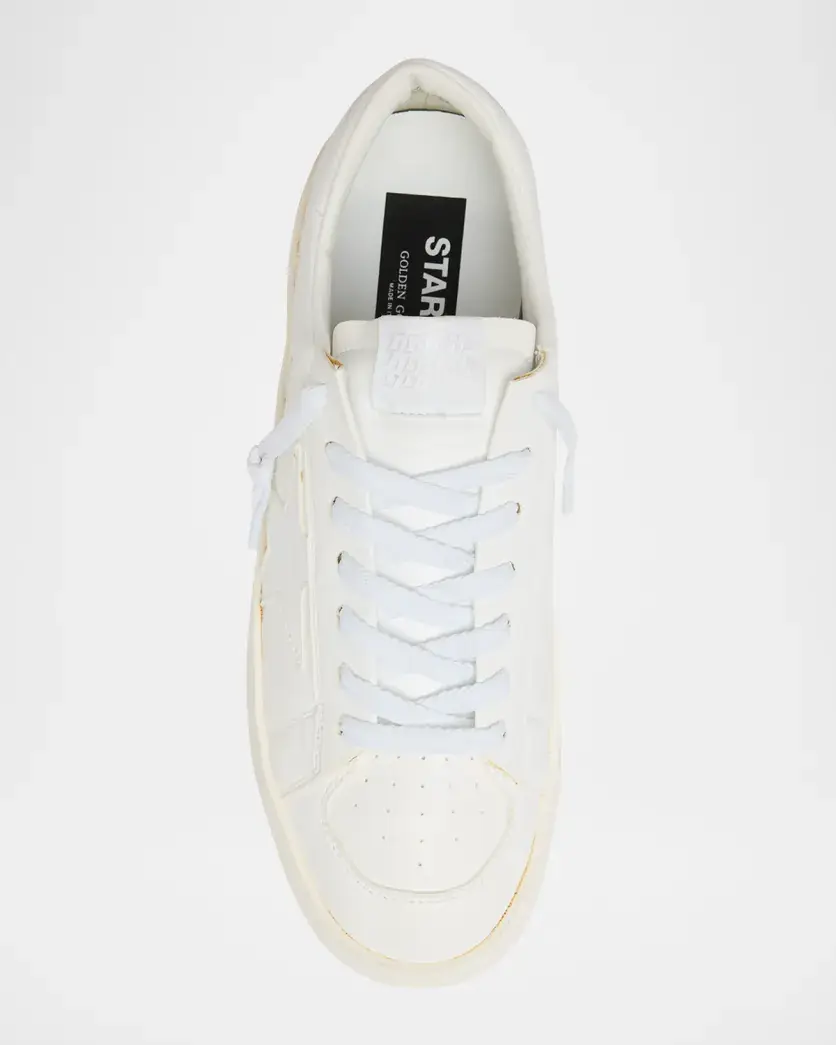 Golden Goose Men's Stardan Leather Low-Top Sneakers | Thumbnail 3