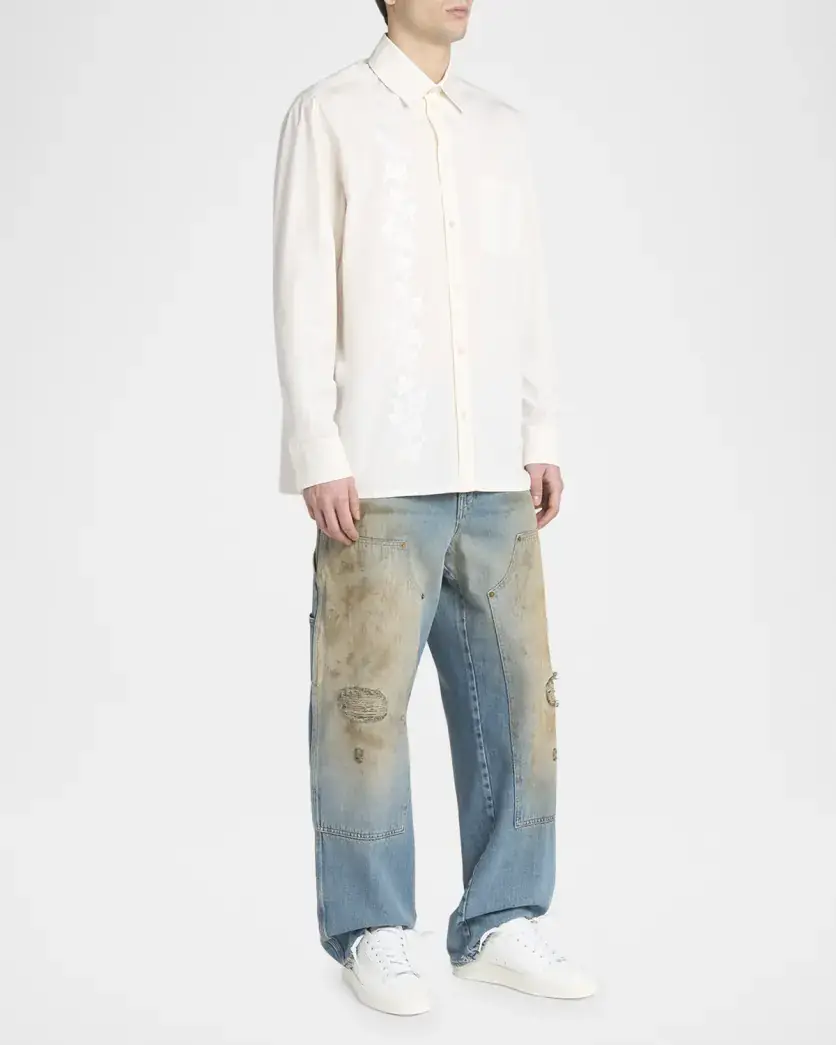 Golden Goose Men's Stardan Leather Low-Top Sneakers | Thumbnail 4