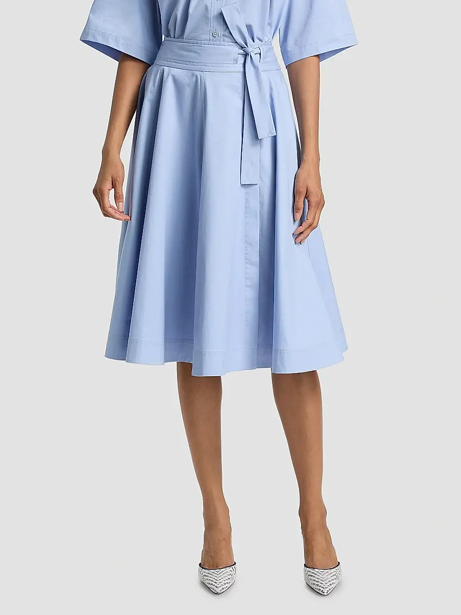 Derek Lam Women's Sage Cotton-Twill Wrap Skirt | Thumbnail 3