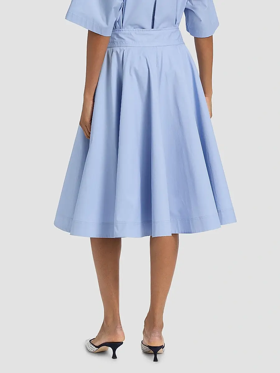 Derek Lam Women's Sage Cotton-Twill Wrap Skirt | Thumbnail 5