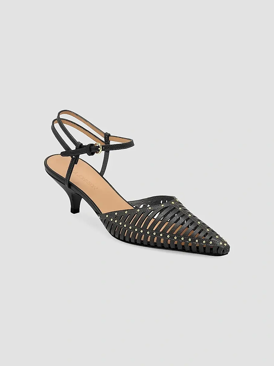 Ulla Johnson Women's Francine 50MM Cage Kitten Heel Pumps | Thumbnail 2 Ulla Johnson Women's Francine 50MM Cage Kitten Heel Pumps | Thumbnail 2