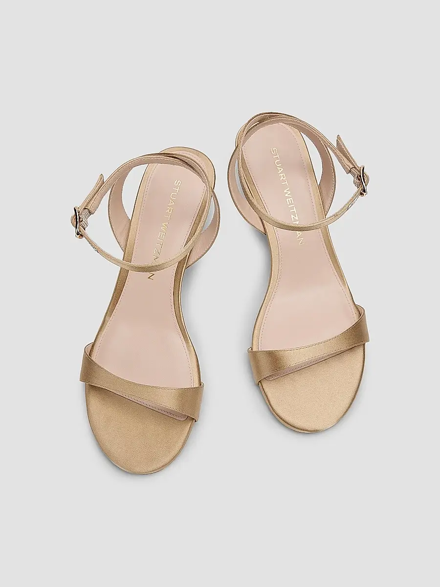 Stuart Weitzman Women's Kellie 50MM Satin Sandals | Thumbnail 4 Stuart Weitzman Women's Kellie 50MM Satin Sandals | Thumbnail 4