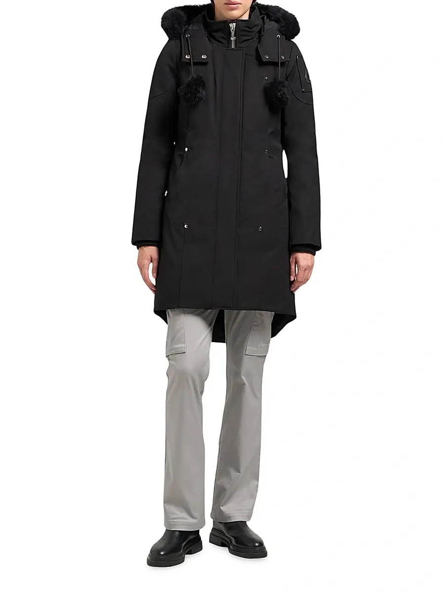 Moose Knuckles Women's Stirling Shearling-Trim Parka | Thumbnail 2