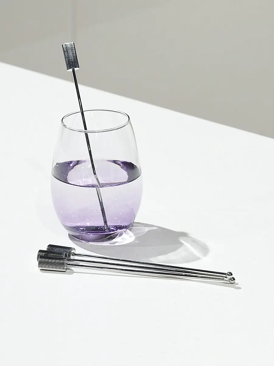 Anna New York Striations Stainless Steel 4-Piece Drink Stirrer Set | Thumbnail 2 Anna New York Striations Stainless Steel 4-Piece Drink Stirrer Set | Thumbnail 2