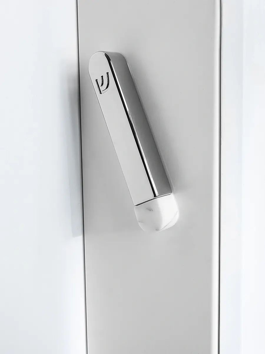 Anna New York Coluna Marble & Stainless Steel Small Mezuzah | Thumbnail 2 Anna New York Coluna Marble & Stainless Steel Small Mezuzah | Thumbnail 2