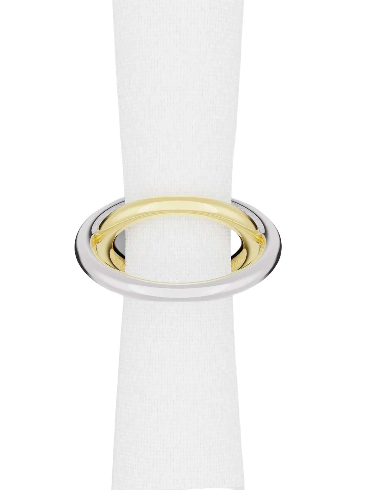Anna New York Ring 4-Piece Stainless Steel & Brass Napkin Ring Set