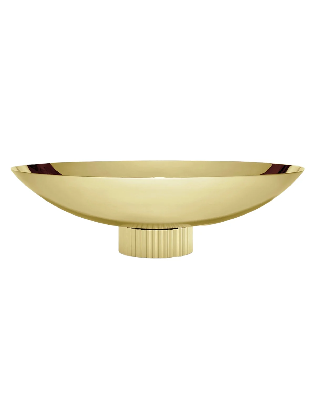 Anna New York Striations Goldtone Stainless Steel Fruit Bowl