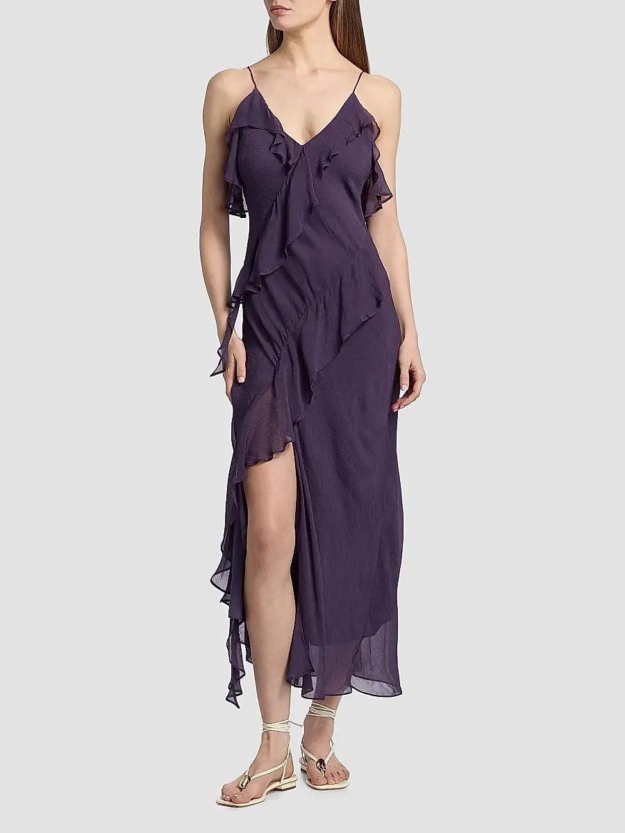 Ba&sh Women's Oceane Ruffled Midi-Dress | Thumbnail 2 Ba&sh Women's Oceane Ruffled Midi-Dress | Thumbnail 2