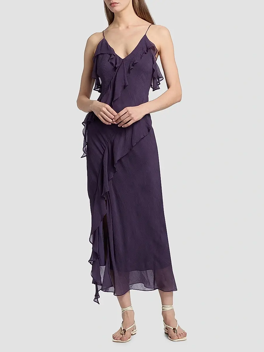 Ba&sh Women's Oceane Ruffled Midi-Dress | Thumbnail 3 Ba&sh Women's Oceane Ruffled Midi-Dress | Thumbnail 3