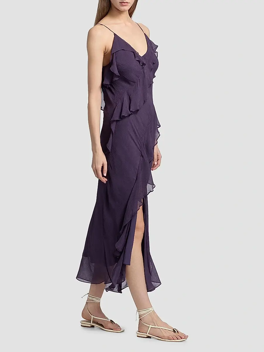 Ba&sh Women's Oceane Ruffled Midi-Dress | Thumbnail 4 Ba&sh Women's Oceane Ruffled Midi-Dress | Thumbnail 4