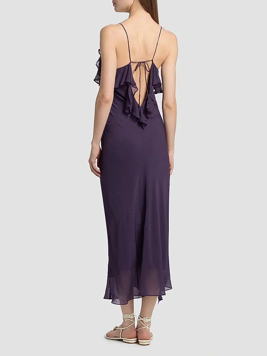 Ba&sh Women's Oceane Ruffled Midi-Dress | Thumbnail 5 Ba&sh Women's Oceane Ruffled Midi-Dress | Thumbnail 5