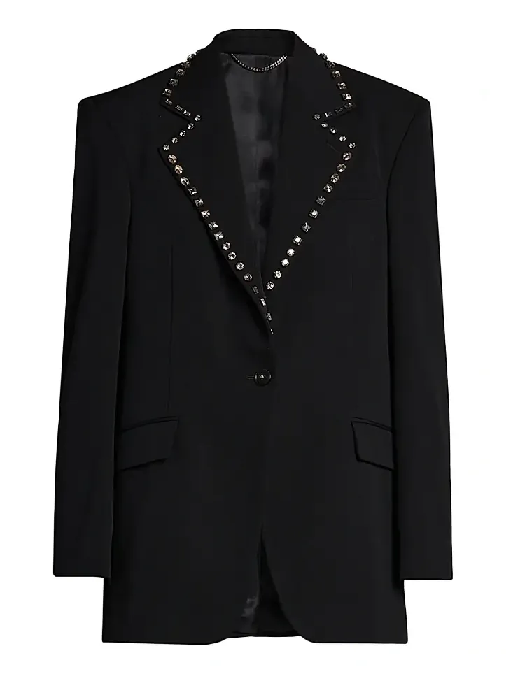 Women's Embellished Wool Blazer Women's Embellished Wool Blazer