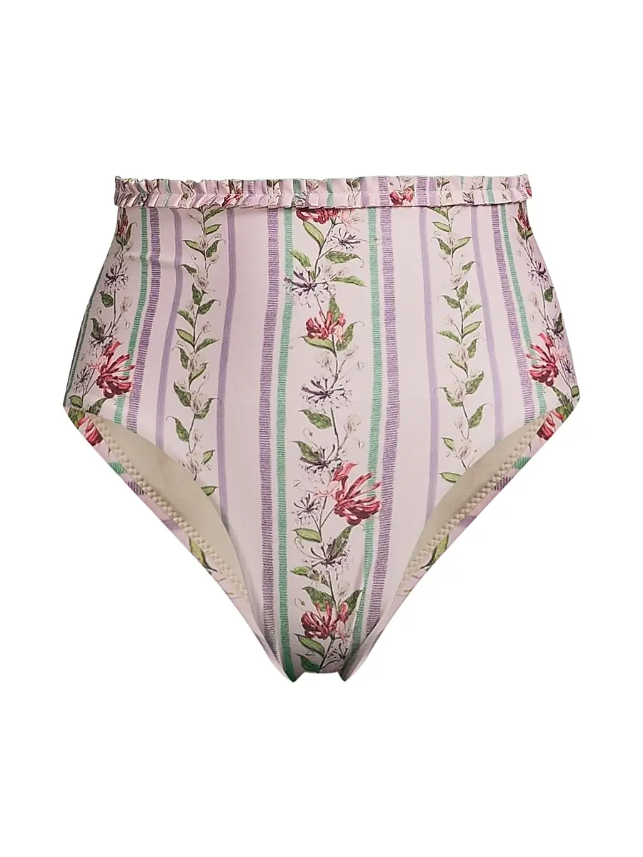 Agua by Agua Bendita Women's Nopal Floral Stripe Bikini Bottom | Image 1 Agua by Agua Bendita Women's Nopal Floral Stripe Bikini Bottom | Image 1