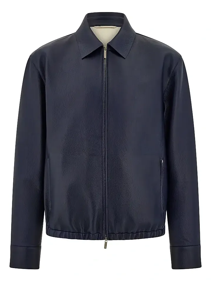 Men's Deerskin Leather Bomber Jacket Men's Deerskin Leather Bomber Jacket