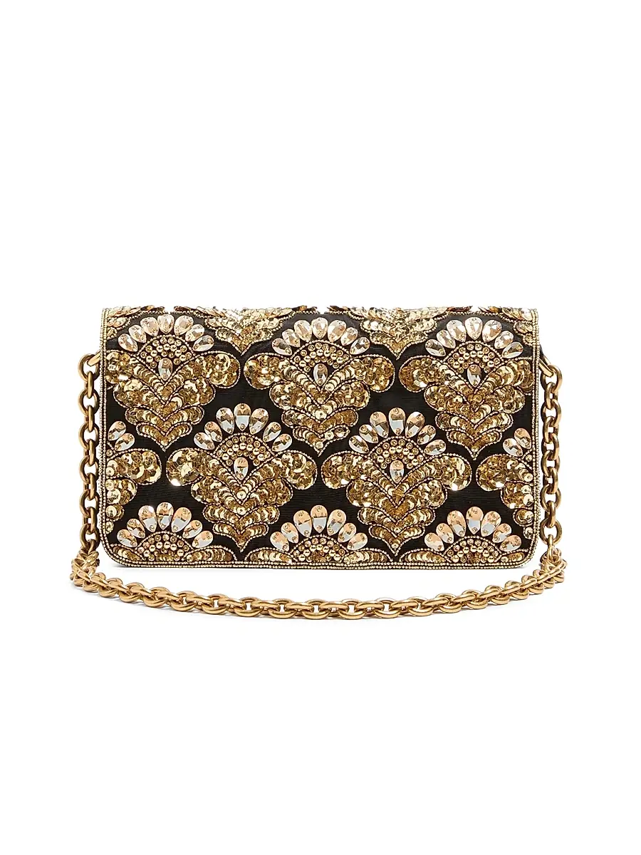 Valentino Women's Vain Small Embroidered Clutch | Thumbnail 2 Valentino Women's Vain Small Embroidered Clutch | Thumbnail 2