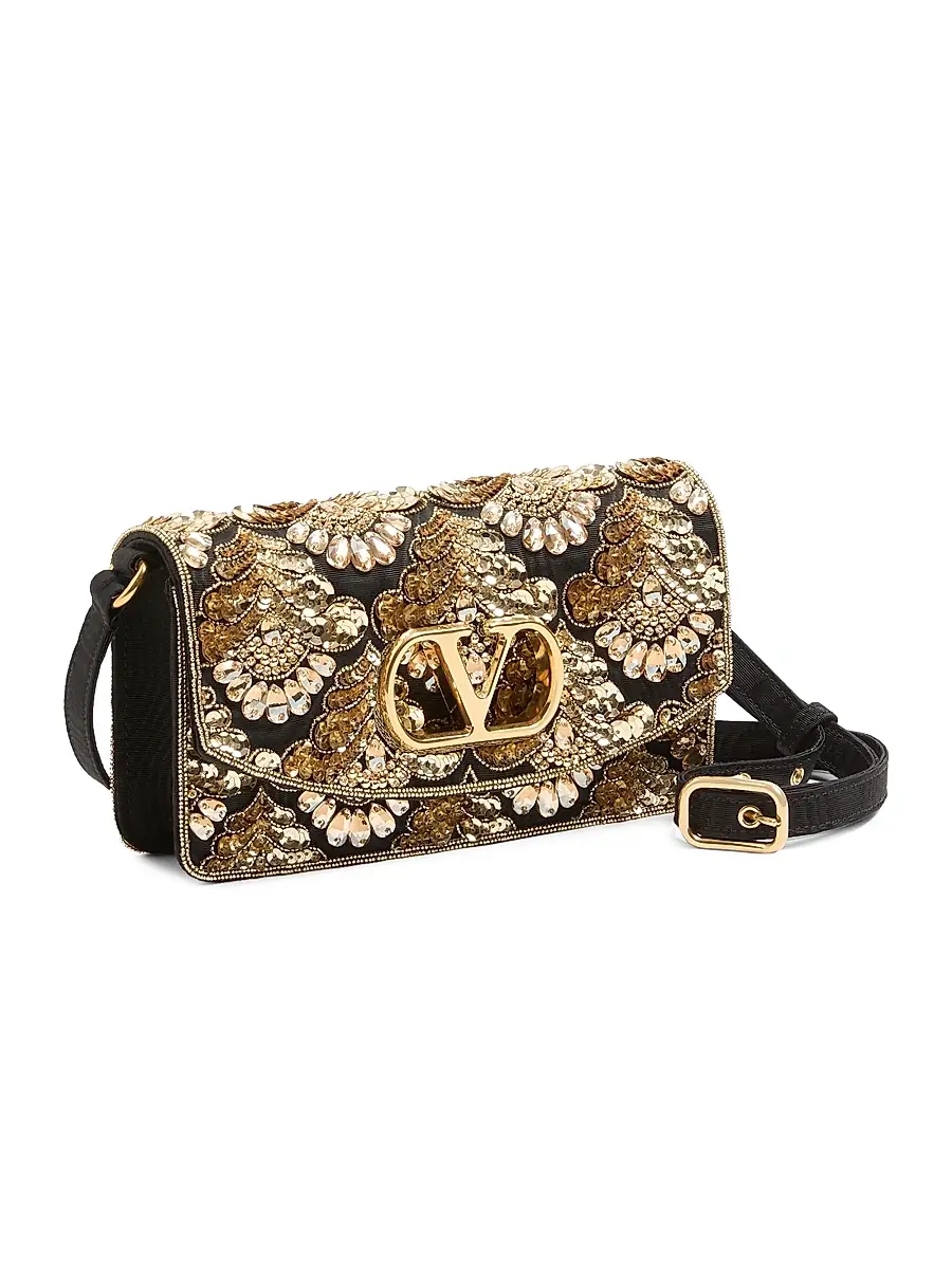 Valentino Women's Vain Small Embroidered Clutch | Thumbnail 3 Valentino Women's Vain Small Embroidered Clutch | Thumbnail 3