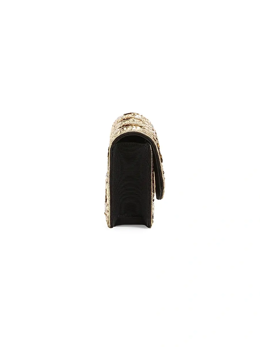 Valentino Women's Vain Small Embroidered Clutch | Thumbnail 4 Valentino Women's Vain Small Embroidered Clutch | Thumbnail 4