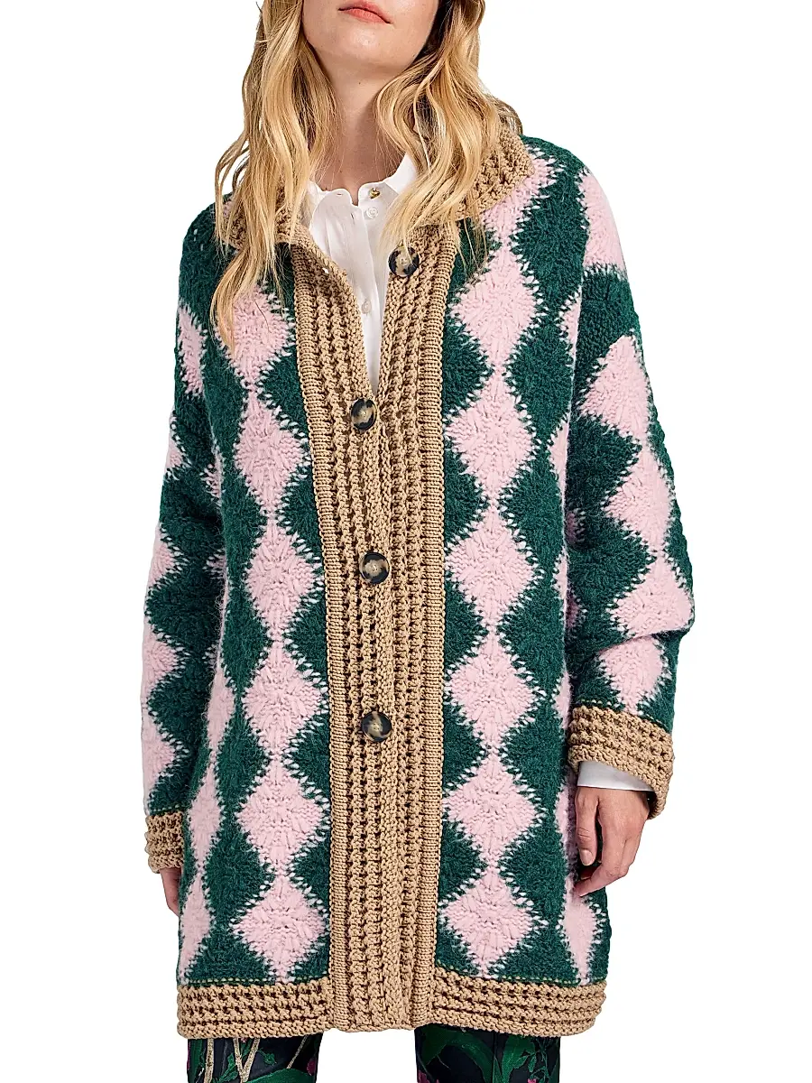 La DoubleJ Women's Crochet Bowling Cardigan | Thumbnail 3 La DoubleJ Women's Crochet Bowling Cardigan | Thumbnail 3