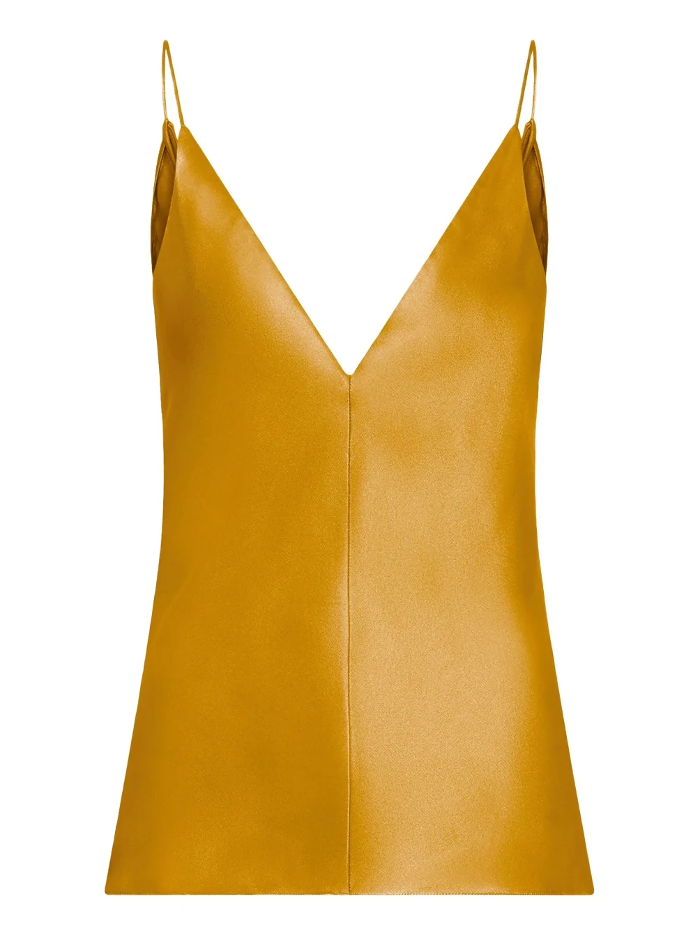 Maria Top in Golden Birch Silk Satin
