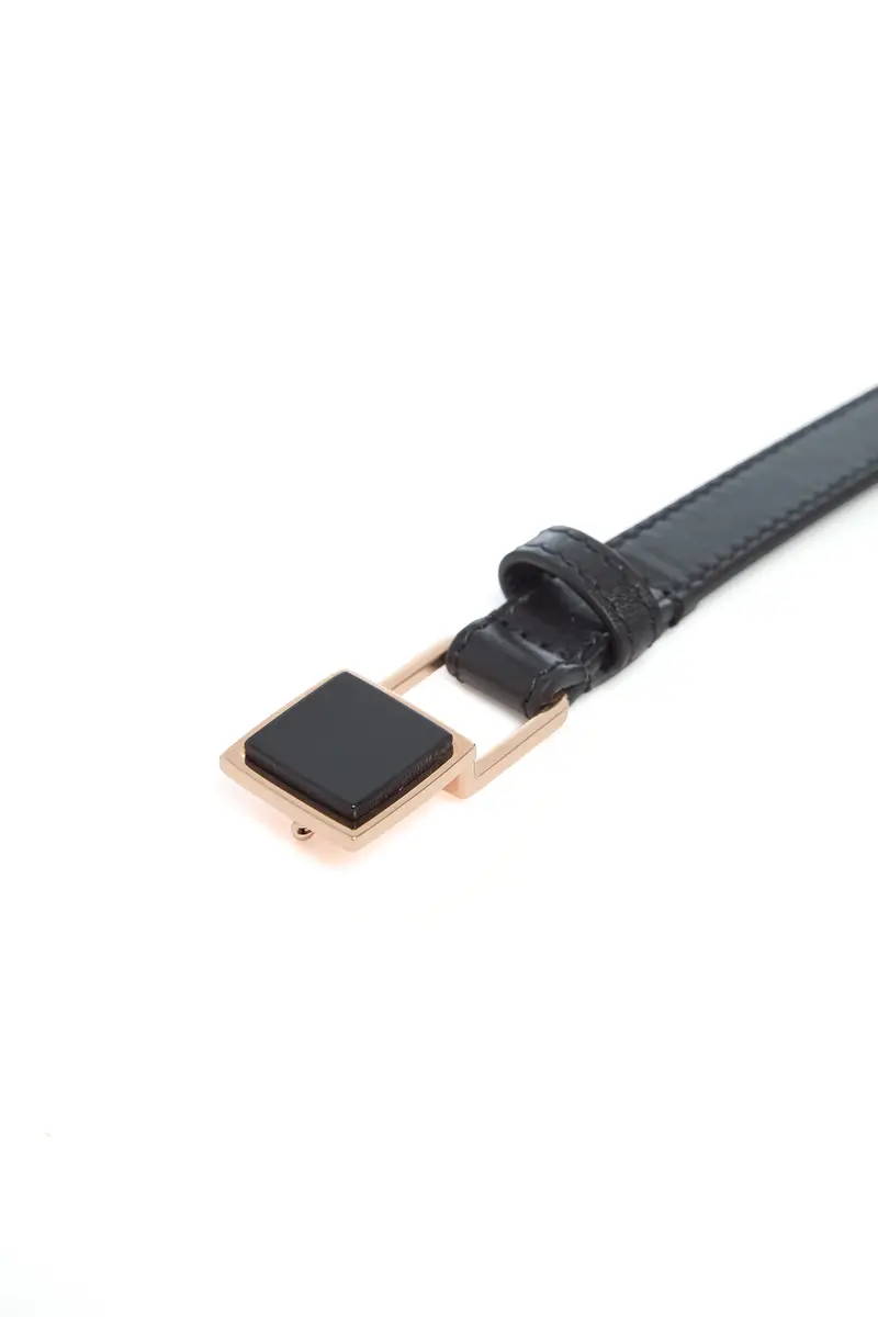 Gabriela Hearst Nina Stone Belt in Black Leather | Thumbnail 2