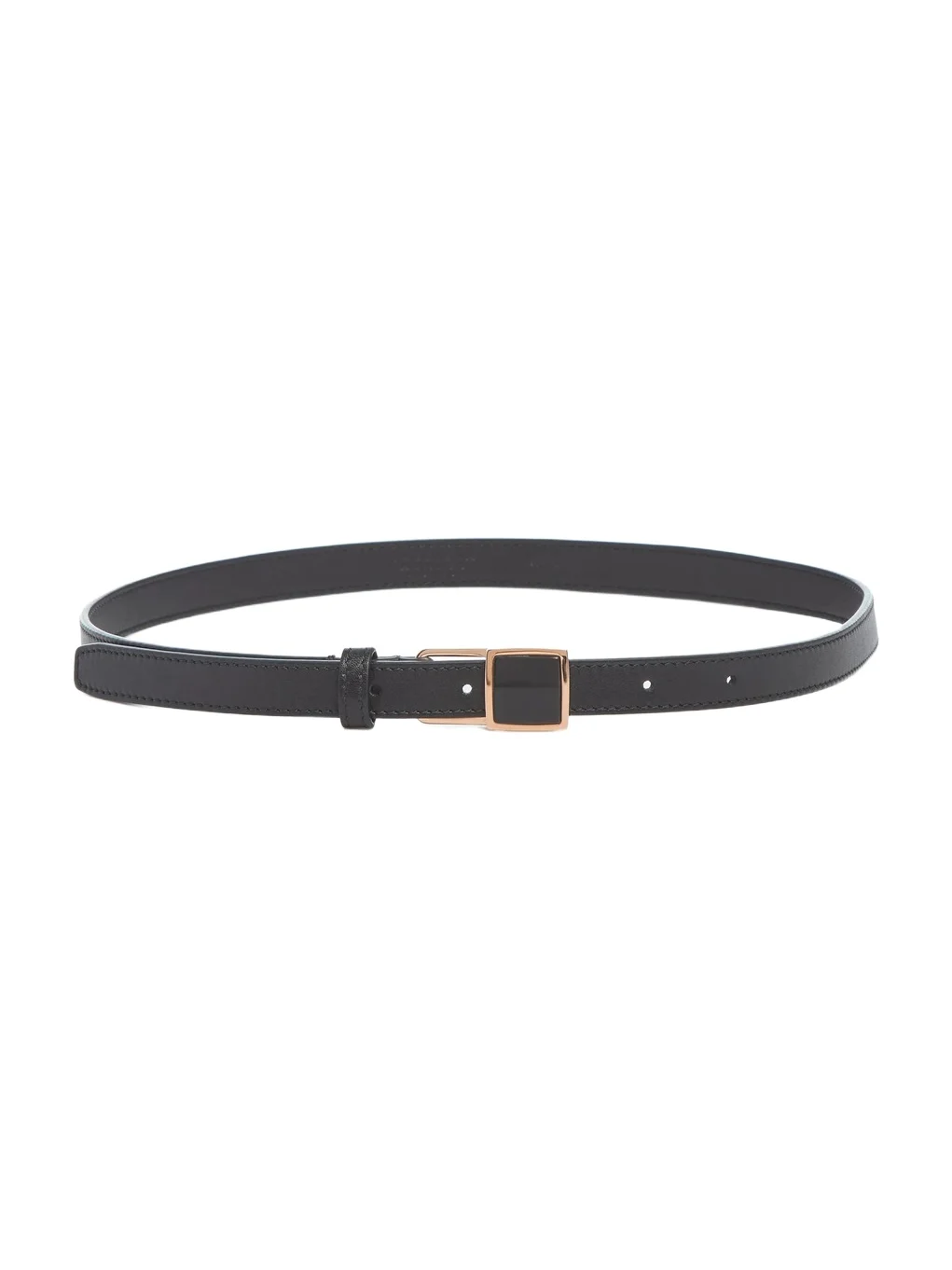 Gabriela Hearst Nina Stone Belt in Black Leather