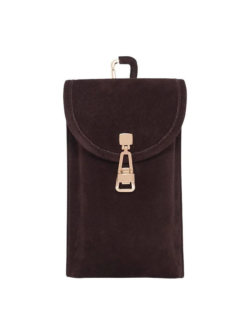 Sunglasses Pouch in Dark Brown Suede Sunglasses Pouch in Dark Brown Suede
