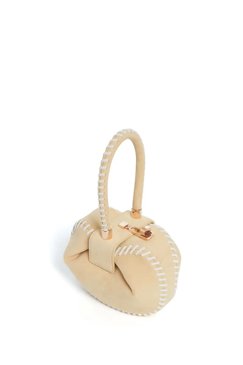 Gabriela Hearst Whipstitch Demi Bag in Nude Suede | Thumbnail 3 Gabriela Hearst Whipstitch Demi Bag in Nude Suede | Thumbnail 3