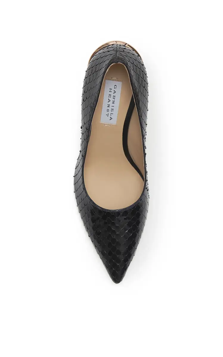 Gabriela Hearst Edwina High Heel Stiletto Pump in Black Snakeskin | Thumbnail 5