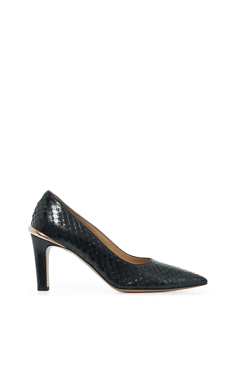 Gabriela Hearst Edwina High Heel Stiletto Pump in Black Snakeskin | Image 1 Gabriela Hearst Edwina High Heel Stiletto Pump in Black Snakeskin | Image 1