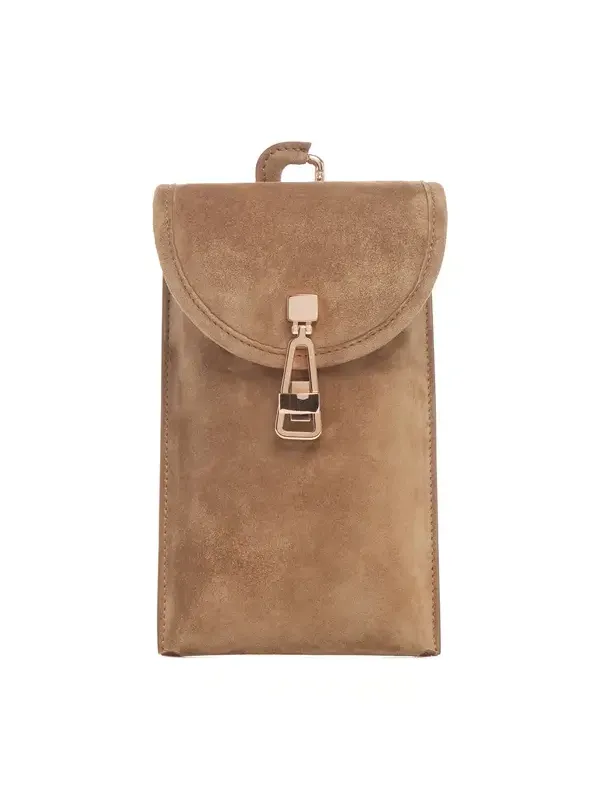 Sunglasses Pouch in Dark Sand Suede Sunglasses Pouch in Dark Sand Suede