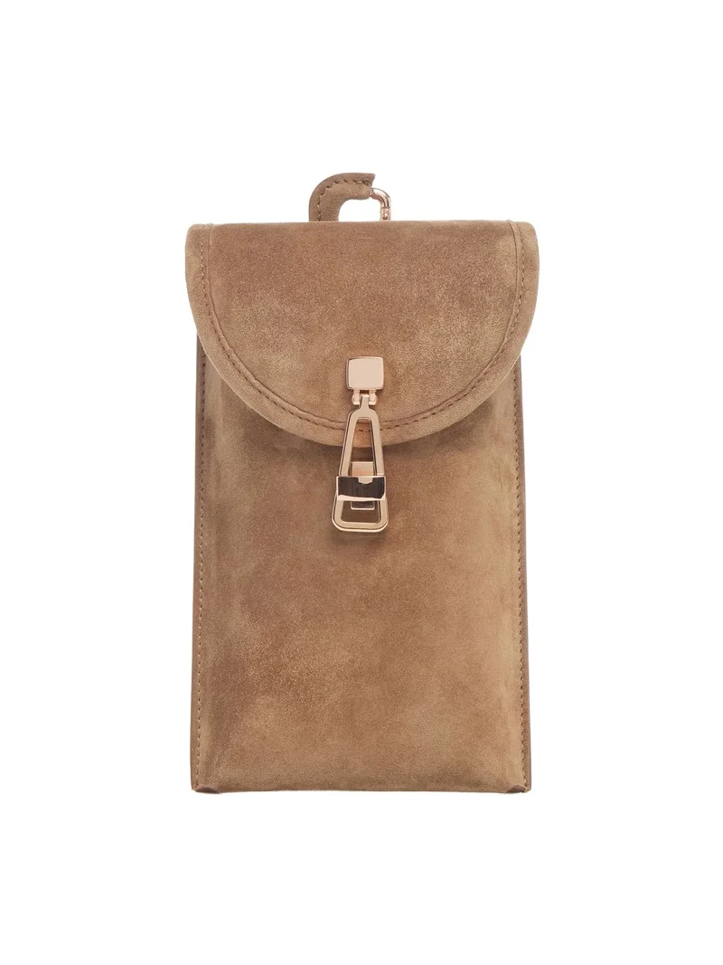 Sunglasses Pouch in Dark Sand Suede Sunglasses Pouch in Dark Sand Suede