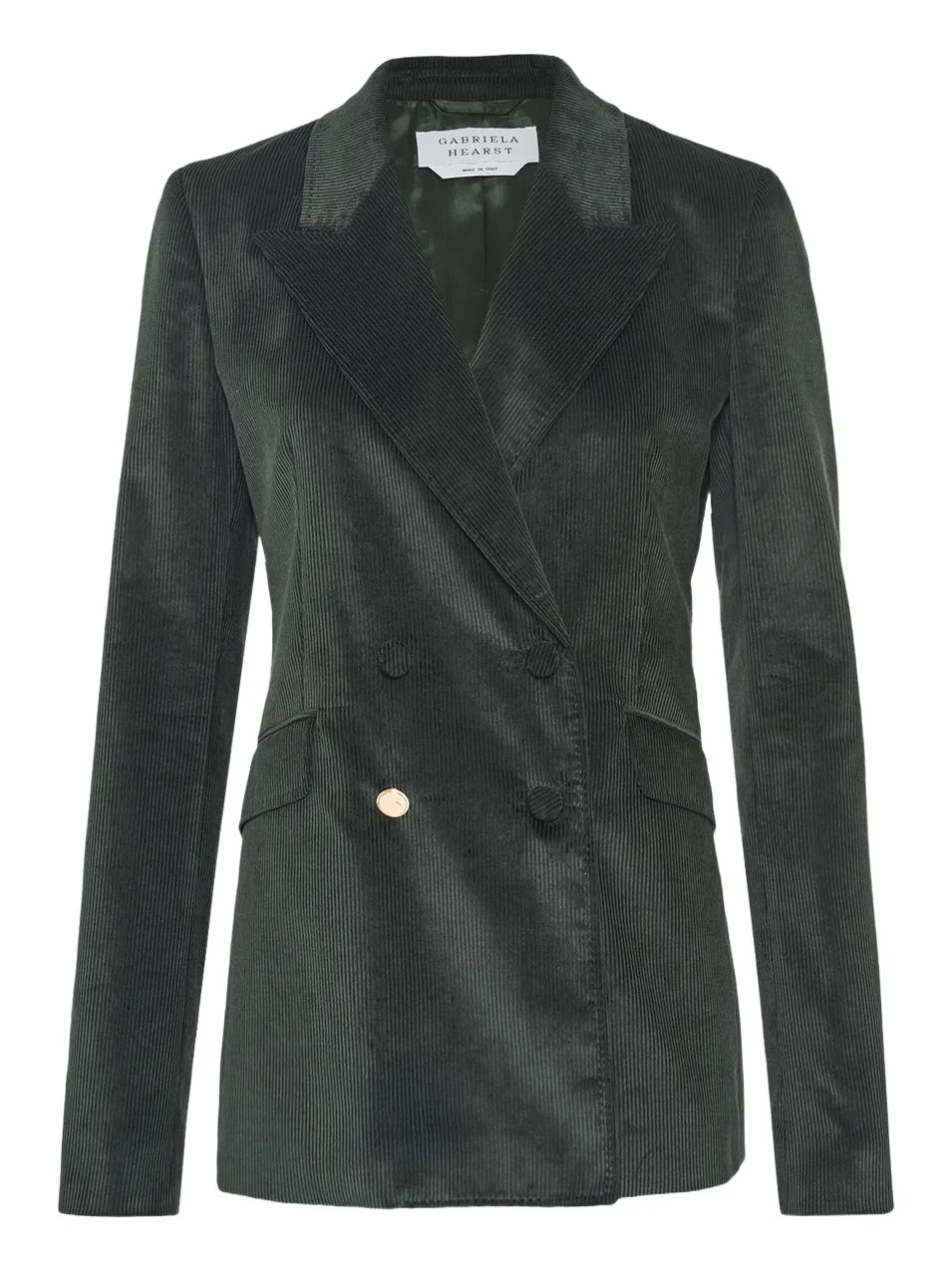 Angela Blazer in English Green Sea Island Cotton Corduroy Angela Blazer in English Green Sea Island Cotton Corduroy
