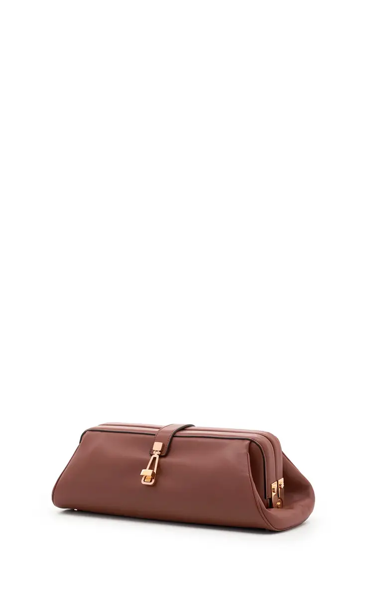 Gabriela Hearst Paola Clutch in Cognac Nappa Leather | Thumbnail 4 Gabriela Hearst Paola Clutch in Cognac Nappa Leather | Thumbnail 4