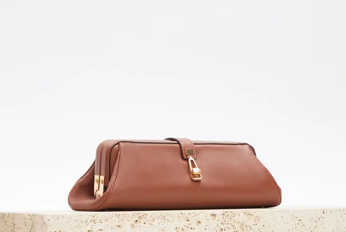 Gabriela Hearst Paola Clutch in Cognac Nappa Leather | Thumbnail 7 Gabriela Hearst Paola Clutch in Cognac Nappa Leather | Thumbnail 7