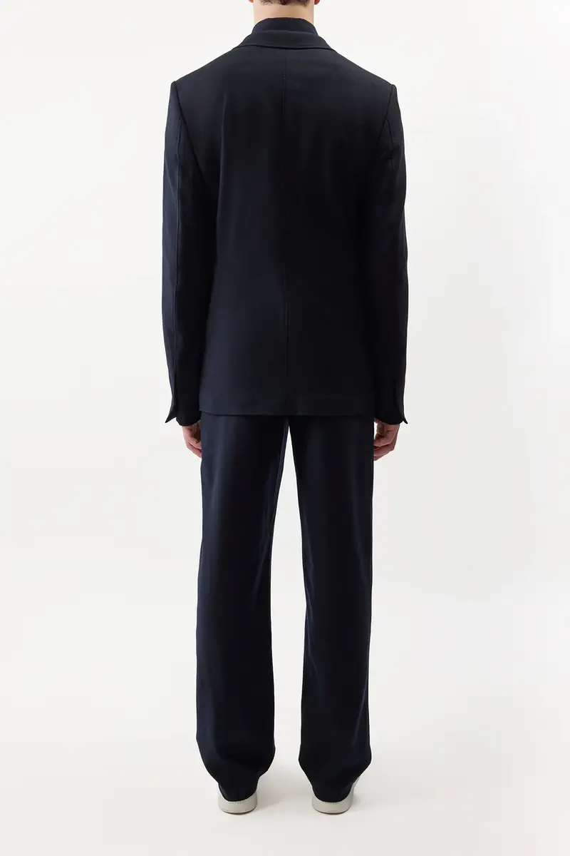 Gabriela Hearst Antoine Slim-leg Trouser in Dark Navy Virgin Wool | Thumbnail 4
