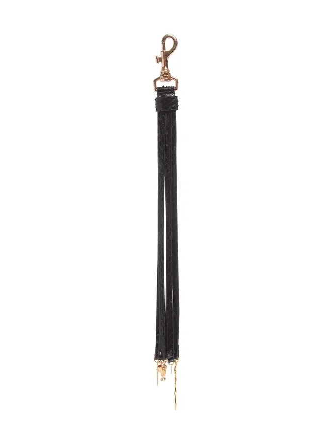 Leonora Charm in Black Snakeskin Leonora Charm in Black Snakeskin