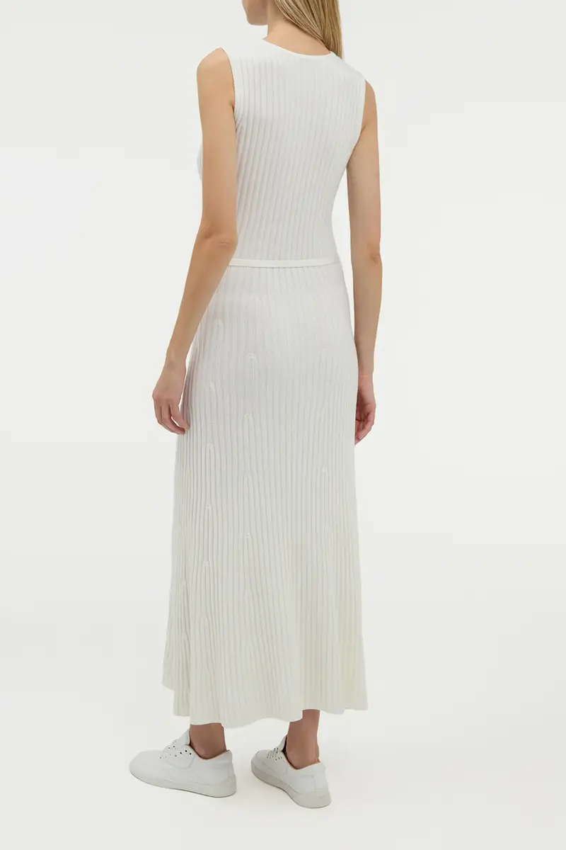 Gabriela Hearst Meier Knit Midi Dress in Ivory Merino Wool Cashmere | Thumbnail 5 Gabriela Hearst Meier Knit Midi Dress in Ivory Merino Wool Cashmere | Thumbnail 5
