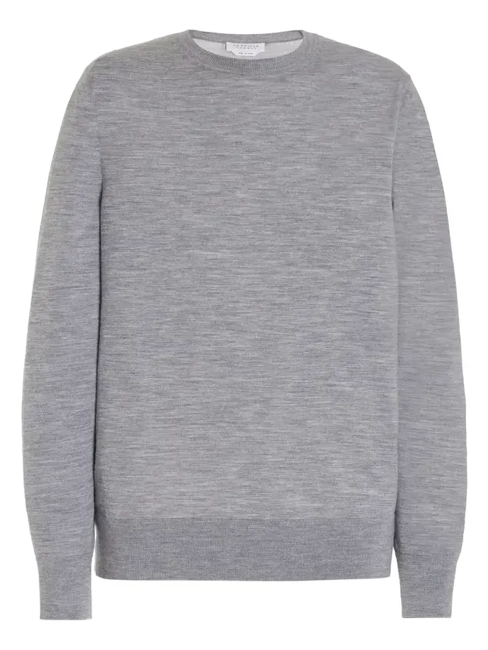 Gabriela Hearst Palco Knit Sweater in Heather Grey Merino Wool
