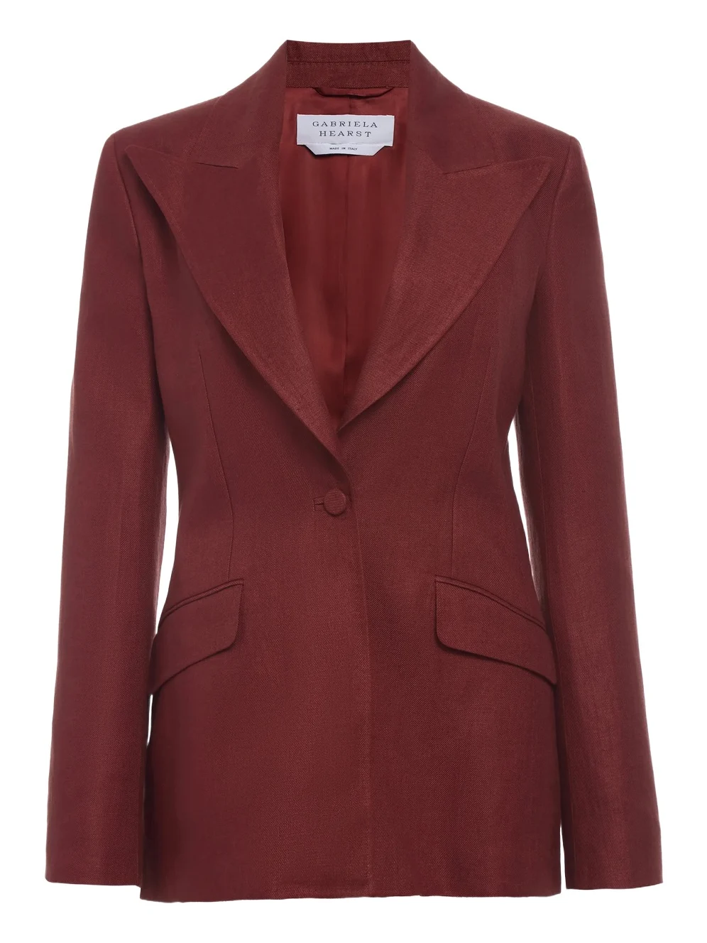 Leiva Blazer in Burnt Sienna Linen Twill
