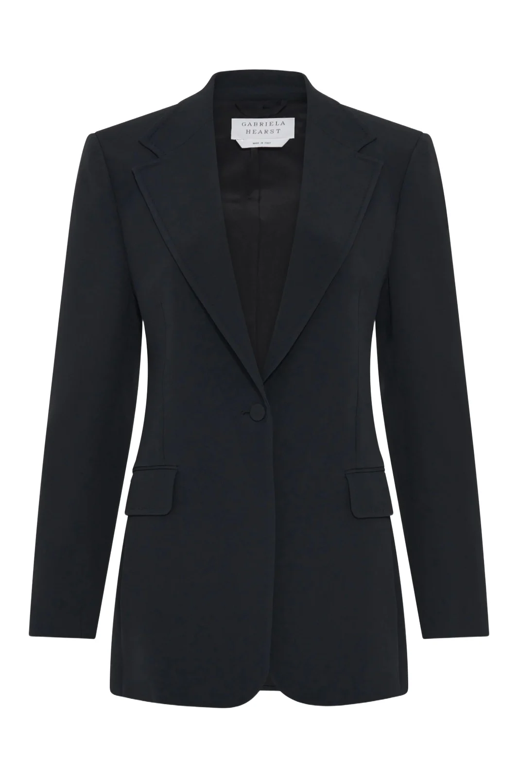 Gabriela Hearst Orren Blazer in Black Silk Wool Cady