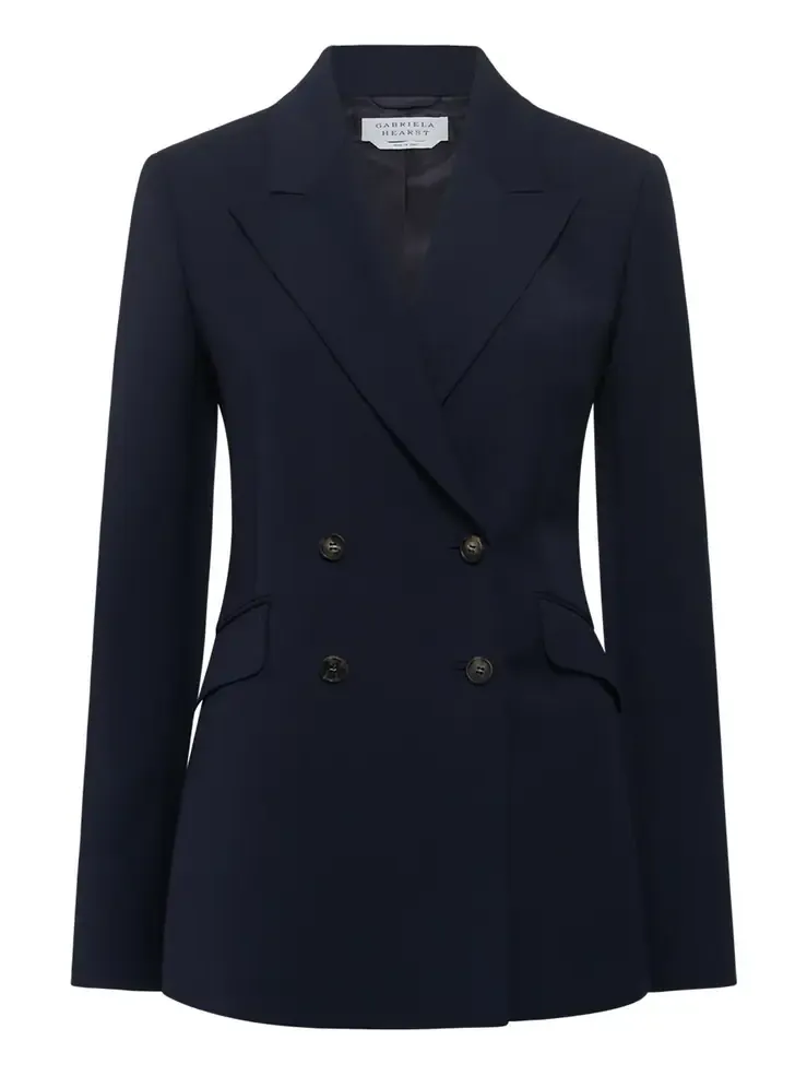 Stephanie Blazer in Dark Navy Sportswear Wool