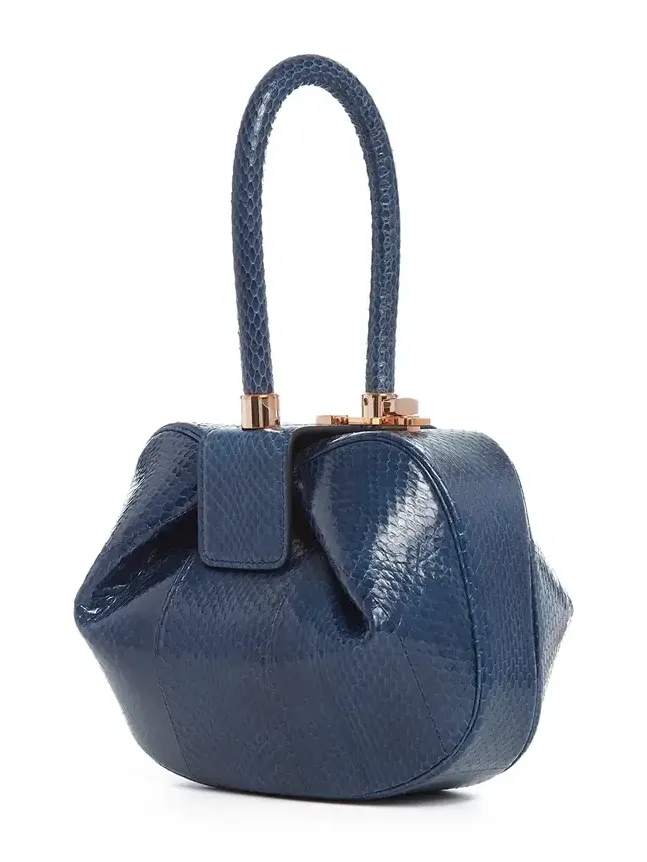 Nina Bag in Navy Snakeskin Nina Bag in Navy Snakeskin